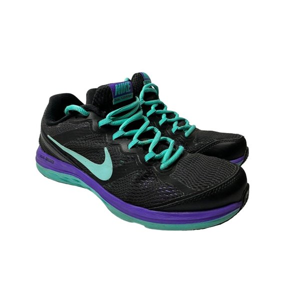 Nike Women’s Shoes Dual Fusion Run 3 Size 8 Black Purple Blue 653594-007 Sneaker - Picture 2 of 13